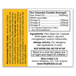 Flaxseed Oil 1000mg Capsules -Dietary Supplement Sales 802155FlaxseedOil1000mgside1