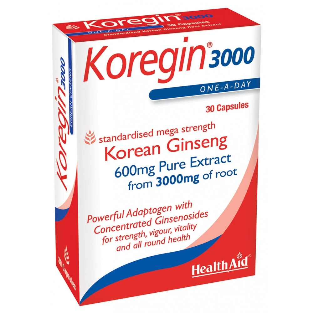 Koregin 3000 (Korean Ginseng) Capsules 1 Koregin 3000 (Korean Ginseng) Capsules