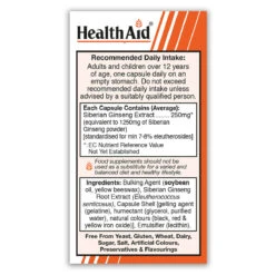 Siberian Ginseng 250mg Capsules 5 Siberian Ginseng 250mg Capsules -Dietary Supplement Sales 802280SIBERIANGINSENG250mgside2