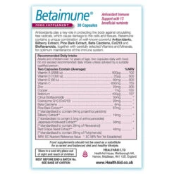 Betaimune® Capsules 4 Betaimune® Capsules -Dietary Supplement Sales 803255BetaimuneBlister60sback