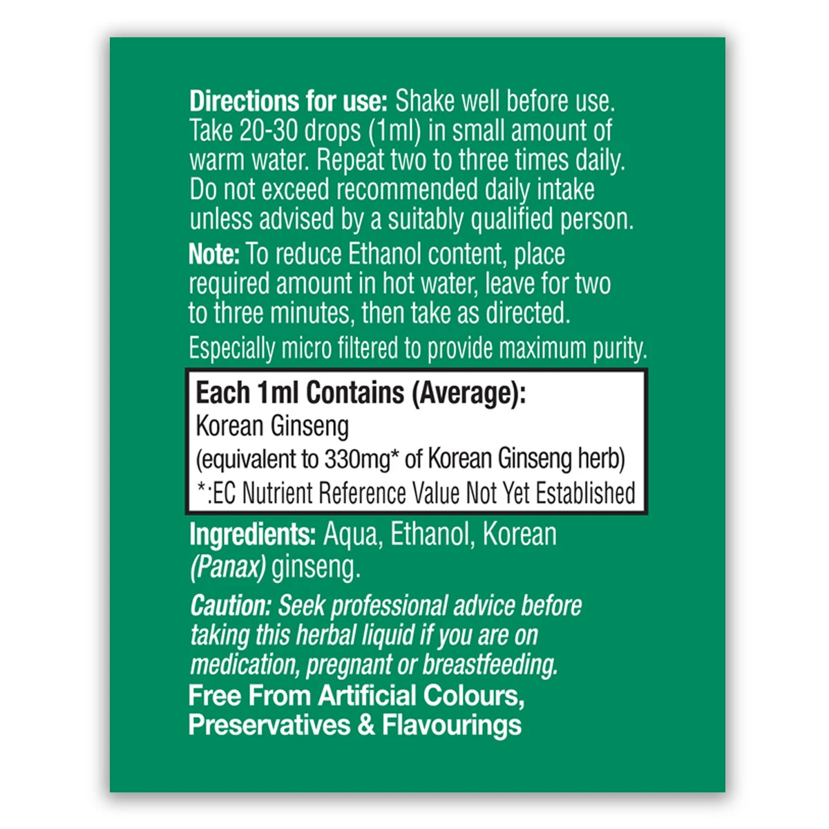 Korean Ginseng (Panax Ginseng) Liquid 3 Korean Ginseng (Panax Ginseng) Liquid - Image 3