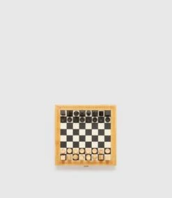 Travel Chess And Backgammon Set In Buffalo And Smooth Calfskin Leather, Olive And Ebony Wood -Dietary Supplement Sales ChessTravelSizeBlackwithCognac pawns