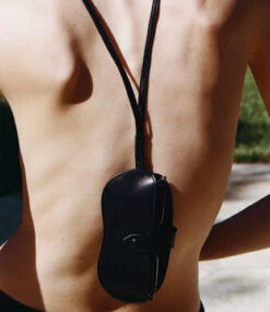 Glasses Case Double With Strap Buttery Nappa Sapphire -Dietary Supplement Sales Editorial Glasses Case