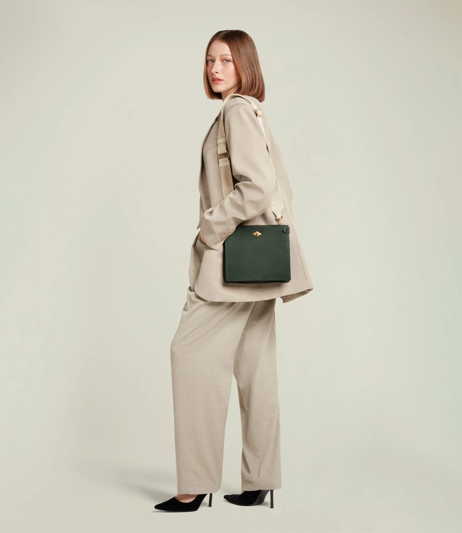 Women's Diamond Webbing Strap White Sand 4 Women's Diamond Webbing Strap White Sand - Image 4