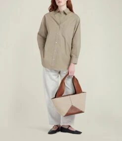 Market Small Natural Linen With Buffalo Cognac -Dietary Supplement Sales UR MKSM01007 Market Small Linen Buffalo Natural Cognac 07